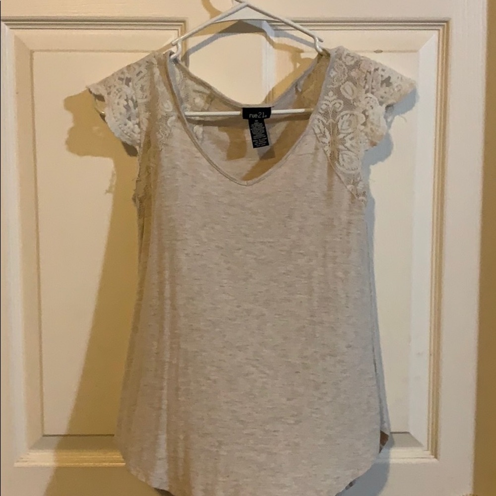 Rue 21 short sleeve lace shirt